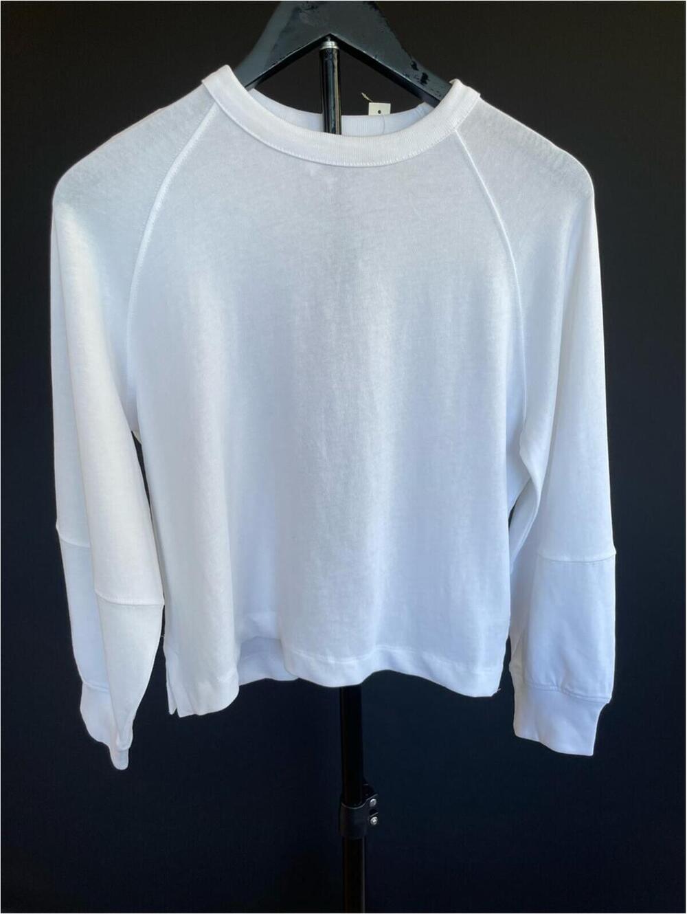 Madewell Relaxed Long-Sleeve Raglan Tee White XXS New With Tags Classic Capsule